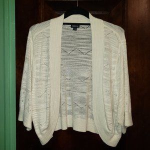 Torrid Ivory Crop Cardigan